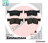BRAKE PAD SET DISC BRAKE 26744.175.1 FOR VW DSSA/DZLA 2.0L DRNB 2.0L DGEA 1.4L