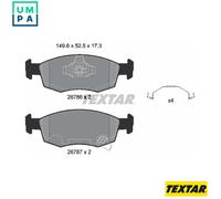 Brake pads 2678601 TEXTAR for FIAT LANCIA