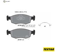 Brake pads 2678601 TEXTAR for FIAT LANCIA