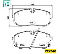 TEXTAR 2680001 Brake pad set