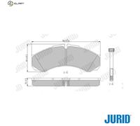 JURID 2912109561 Brake pad set