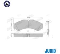 JURID 2912109561 Brake pad set