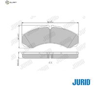JURID 2912114530 Brake pad set