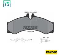 Textar Brake Pad Set 2915301 – Genuine OE for Mercedes‑Benz & VW (Sprinter, LT, Vario)
