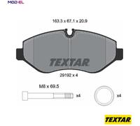 BRAKE PAD SET DISC BRAKE 2919209 FOR MERCEDES-BENZ VIANO VITO/Bus/MIXTO/Van 2.1L