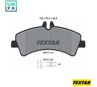 Textar Rear Brake Pads 2921702 - Set of 4 + Caliper Screws - Fits Mercedes-Benz Sprinter & VW Crafter