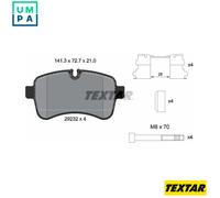 Genuine OE Textar Brake Pads Full Set Of 4 Rear With Accessories 2923201