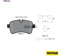 Genuine OE Textar Brake Pads Full Set Of 4 Rear With Accessories 2923201