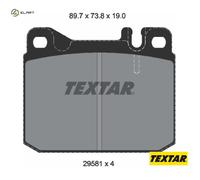 Brake Pad Set Textar 2958105 Fits MERCEDES-BENZ Braking System Quality T205