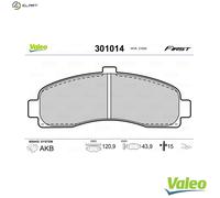 VALEO 301014 Brake pad set
