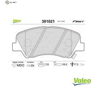 VALEO 301021 Brake pad set