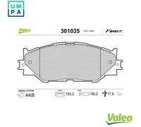 VALEO 301035 Brake pad set