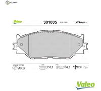 VALEO 301035 Brake pad set