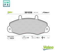 VALEO 301036 Brake pad set