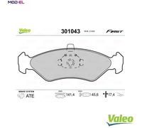 VALEO 301043 Brake pad set