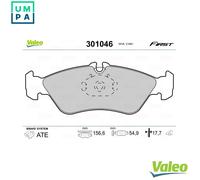 VALEO - Brake pads First - 301046 - Set of 4 pads - Rear axle - Fully equipped with mounted accessories