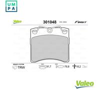 Brake pads Front Axle 301048 VALEO for VW TRANSPORTER / CARAVELLE Mk IV Bus