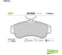 VALEO 301054 Brake Pad Set, disc brake for NISSAN