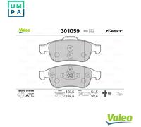 BRAKE PAD SET DISC BRAKE 301059 FOR RENAULT MEGANE/III/Hatchback 1.2L 4cyl