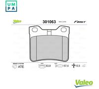 VALEO 301063 Brake pad set