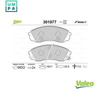 VALEO 301077 Brake pad set