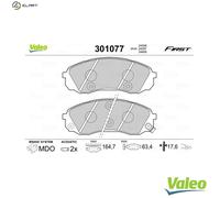 VALEO 301077 Brake pad set