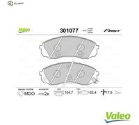 VALEO 301077 Brake pad set