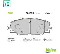 VALEO 301078 Brake pad set