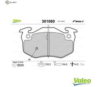 Valeo Disc Brake Pad Set 301080 - Front Axle - for Renault Clio I, Super 5, Twingo I 1.1L