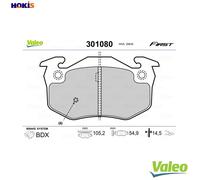 Valeo Disc Brake Pad Set 301080 - Front Axle - for Renault Clio I, Super 5, Twingo I 1.1L