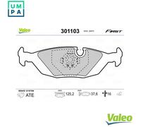Valeo Brake Pad Set 301103 – Disc Brake, Rear Axle – for BMW, ALPINA, De La Chapelle