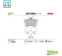VALEO 301180A Brake pad set