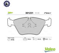 VALEO Brake Pad Set 301231 - Front Axle Disc Brake for BMW 3/5/7