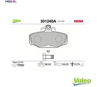 VALEO 301240A Brake pad set