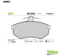 VALEO 301252 Brake pad set