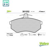 VALEO 301252 Brake pad set