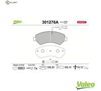 VALEO 301276A Brake pad set