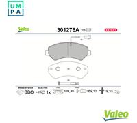 VALEO 301276A Brake pad set