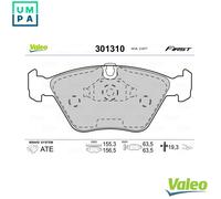 VALEO - Brake pads First - 301310 - Set of 4 pads - Front axle - Fully equipped with mounted accessories
