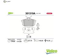 BRAKE PAD SET DISC BRAKE 301319A FOR MITSUBISHI CARISMA SPACE/STAR/MPV COLT/VI