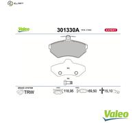 VALEO 301330A Brake pad set