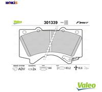 VALEO 301339 Brake pad set