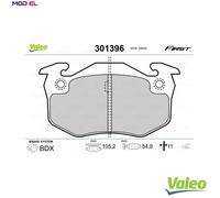 VALEO 301396 Brake Pad Set, disc brake for CITRO?N,CITRO?N (DF-PSA),PEUGEOT,PEUG