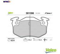 VALEO - Brake pads First - 301396 - Set of 4 pads - Rear axle - Fully equipped with mounted accessories