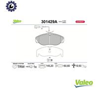 VALEO 301429A Brake pad set