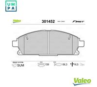 VALEO 301452 Brake pad set