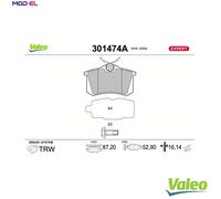 VALEO 301474A Brake pad set