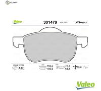 VALEO 301479 Brake pad set