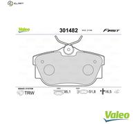 VALEO 301482 Brake pad set