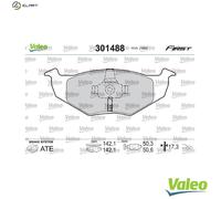 VALEO 301488 Brake pad set